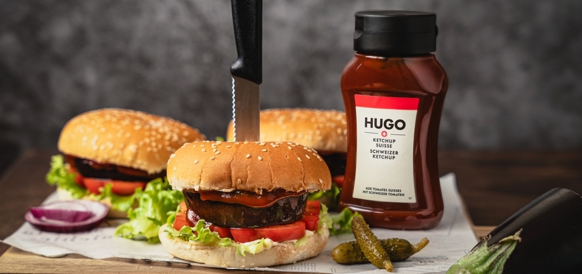 Würzige Auberginenburger mit HUGO-Ketchup